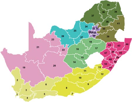 south african districts
